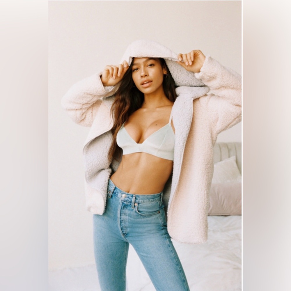 UO Carmella Cozy Reversible Teddy Coat